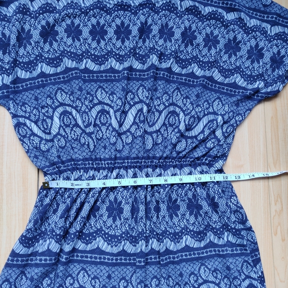 Bohemian Print Short Mini T Shirt Waist Dress - Picture 7 of 8